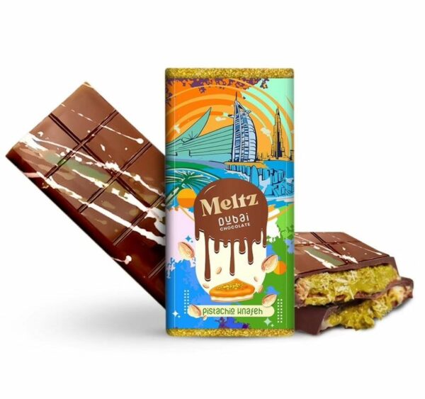 Meltz Dubai Chocolate Pistachio Knafeh 1 x 192g(Made in UAE)