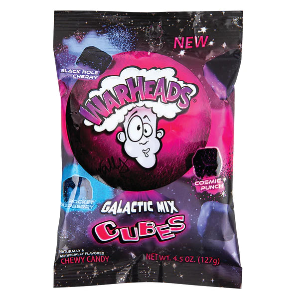 Warheads Galactic Cubes Peg Bag 127g