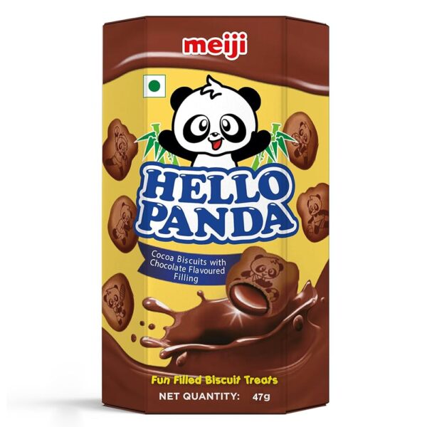 Meiji Hello Panda Cocoa Biscuits with Chocolate 50g