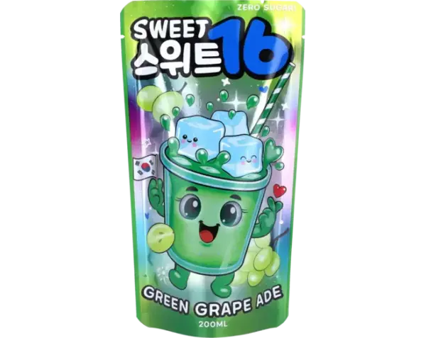 Sweet16 Green Grape Ade (Zero Sugar)200ml (Korea)